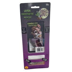 Rubie’s zombie eye latex prosthetic with adhesive materials, brand new in box!